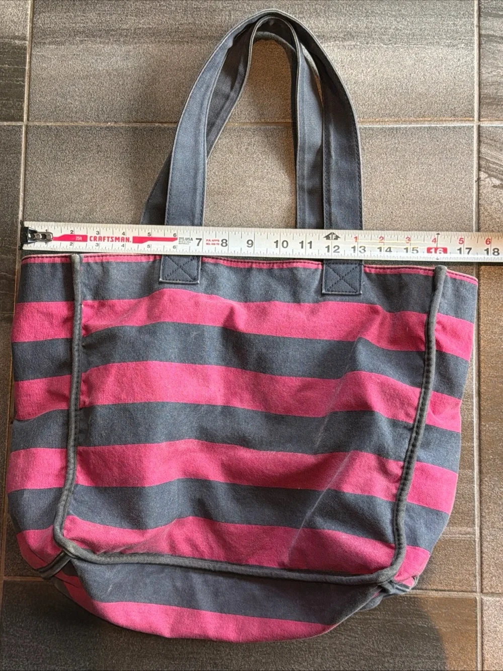 Aeropostale Navy Pink Striped Tote Bag vintage Y2K  Messenger/ Shoulder Bag